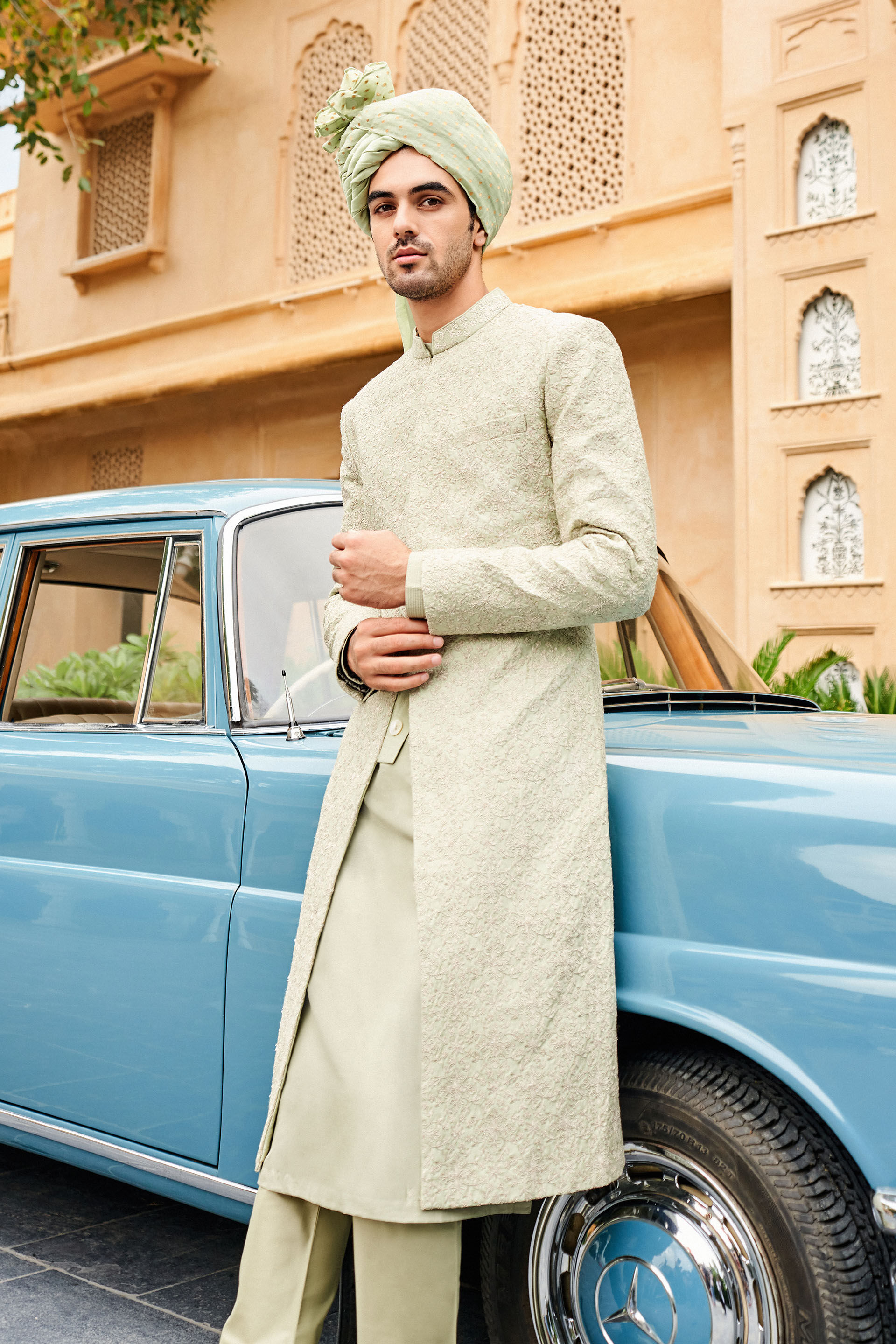 Firouz Sherwani - Sage Green, Sage Green, image 2